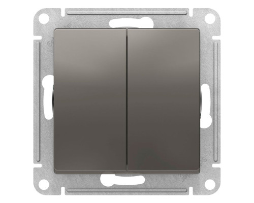 Выключатель 2-клавишный Schneider Electric AtlasDesign ATN000951 Сталь - ATN000951