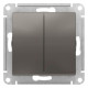 Выключатель 2-клавишный Schneider Electric AtlasDesign ATN000951 Сталь - ATN000951