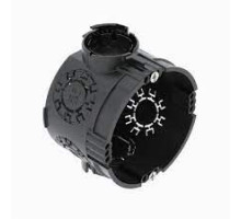 OBO-Bettermann - Подрозетник UG 46-GS одиночный, 650°С, Ø64мм, h=46мм, для спл. стен, с винтами, черный, полипропилен - Артикул: 2003701 | арт.2003701