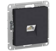 ATN001086 ATLASDESIGN РОЗЕТКА компьютерная RJ45, кат. 6A, механизм, КАРБОН