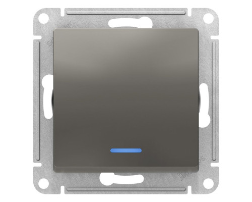 Переключатель 1-клавишный с подсветкой Schneider Electric AtlasDesign ATN000963 Сталь - ATN000963 Переключатель 1-клавишный с подсветкой Schneider Electric AtlasDesign ATN000963 Сталь - ATN000963