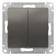 Переключатель 2-клавишный Schneider Electric AtlasDesign ATN000965 Сталь - ATN000965