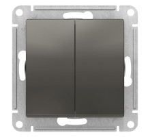 Переключатель 2-клавишный Schneider Electric AtlasDesign ATN000965 Сталь - ATN000965