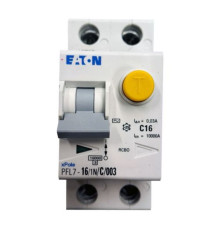 Диф. авт. выключатель PFL7-16/1N/C/003-A, 1P+N, 16A, хар-ка C, 10kA, 30mA, тип А, 2M