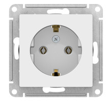 Розетка с заземлением без шторок Schneider Electric AtlasDesign ATN000143 Белый - ATN000143