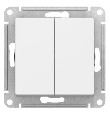 Выключатель 2-клавишный Schneider Electric AtlasDesign ATN000151 Белый - ATN000151