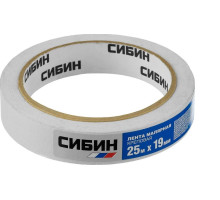Малярный скотч, креповый, 19мм х 25м, CИБИН