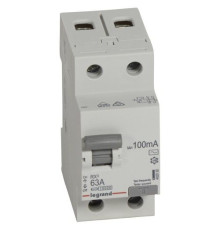 УЗО Legrand RХ3 2P 63A ((100mA!!)) 10kA 2M тип АC
