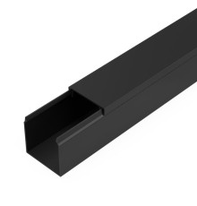 Кабель-канал черный 2-й замок в п/э 25х25 мм (32 м/уп) Промрукав | арт.PR03.0213 | Цена за метр