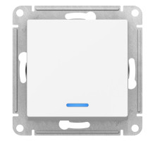 Переключатель 1-клавишный с подсветкой Schneider Electric AtlasDesign ATN000163 Белый - ATN000163