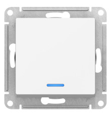 Переключатель 1-клавишный с подсветкой Schneider Electric AtlasDesign ATN000163 Белый - ATN000163