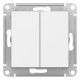 Переключатель 2-клавишный Schneider Electric AtlasDesign ATN000165 Белый - ATN000165