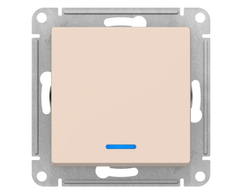 Выключатель 1-клавишный с подсветкой Schneider Electric AtlasDesign ATN000213 Бежевый - ATN000213 Выключатель 1-клавишный с подсветкой Schneider Electric AtlasDesign ATN000213 Бежевый - ATN000213