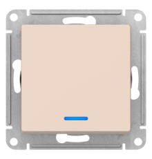 Выключатель 1-клавишный с подсветкой Schneider Electric AtlasDesign ATN000213 Бежевый - ATN000213