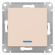 Выключатель 1-клавишный с подсветкой Schneider Electric AtlasDesign ATN000213 Бежевый - ATN000213