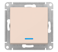 Переключатель 1-клавишный с подсветкой Schneider Electric AtlasDesign ATN000263 Бежевый - ATN000263