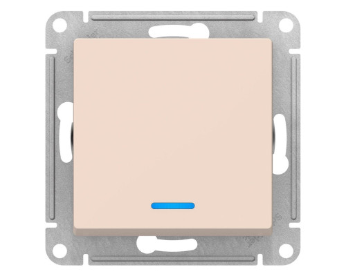 Переключатель 1-клавишный с подсветкой Schneider Electric AtlasDesign ATN000263 Бежевый - ATN000263