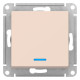 Переключатель 1-клавишный с подсветкой Schneider Electric AtlasDesign ATN000263 Бежевый - ATN000263