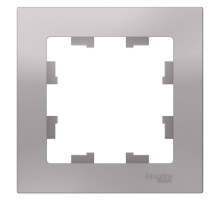 Рамка на 1 пост Schneider Electric AtlasDesign ATN000301 Алюминий - ATN000301