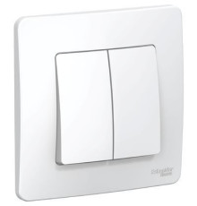 BLNVS106601 BLANCA С/У 2-клавишный ПЕРЕКЛЮЧАТЕЛЬ (cх.6+6), 10А, 250B, БЕЛЫЙ