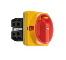 Переключатель BS 32 10 LK (IP54), аварийный, 3P, 32A, тип 0-1, 15kW(400VAC по АС-23), на дверь, красная блокируемая в 0 рукоятка, фронт IP54 | арт.EAC610644