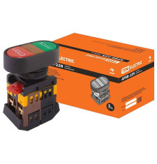 Кнопка APВВ-22N "Пуск-Стоп" d22мм неон/230В 1з+1р TDM