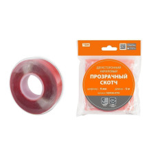Двухсторонний акриловый прозрачный скотч ширина 9 мм длина 5 м TDM