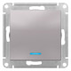 Выключатель 1-клавишный с подсветкой Schneider Electric AtlasDesign ATN000313 Алюминий - ATN000313
