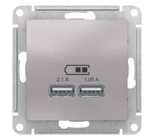 Розетка USB Schneider Electric AtlasDesign ATN000333 Алюминий - ATN000333