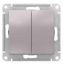 Выключатель 2-клавишный Schneider Electric AtlasDesign ATN000351 Алюминий - ATN000351