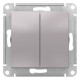 Выключатель 2-клавишный Schneider Electric AtlasDesign ATN000351 Алюминий - ATN000351