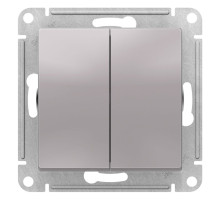 Переключатель 2-клавишный Schneider Electric AtlasDesign ATN000365 Алюминий - ATN000365