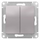 Переключатель 2-клавишный Schneider Electric AtlasDesign ATN000365 Алюминий - ATN000365