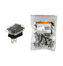 Клавишный переключатель YL-211-03 черный (влагозащищенный) 2 положения 1з  TDM | арт.SQ0703-0021