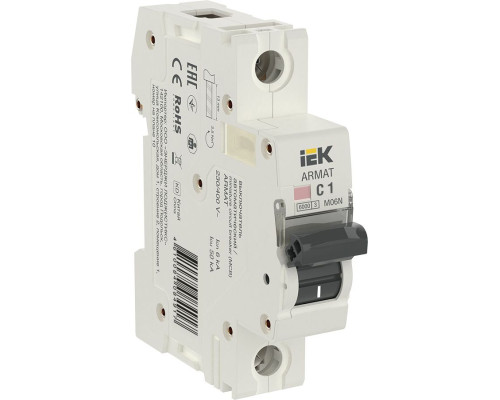 ARMAT Автоматический выключатель M06N 1P C 1А IEK - AR-M06N-1-C001 ARMAT Автоматический выключатель M06N 1P C 1А IEK - AR-M06N-1-C001