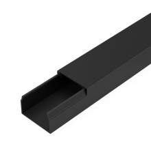 Кабель-канал черный 2-й замок в п/э 40х16 мм (30 м/уп) Промрукав | арт.PR03.0214 | Цена за метр