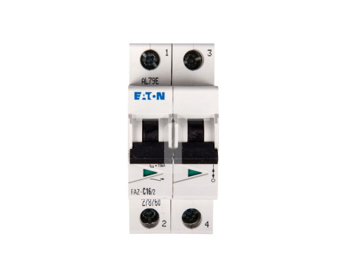 2P 16A, хар-ка C, 15kA, 2M Авт. выключатель FAZ