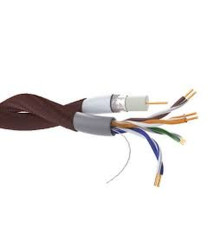 Ретро провод "Эко" TV + Internet  витой, коричневый (45м) TDM | арт.SQ2803-0003 | Цена за метр