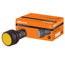 Кнопка SB7-CA55 d22мм 1з+1р желтая TDM | арт.SQ0746-0013