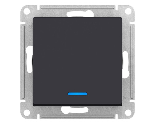 Выключатель 1-клавишный с подсветкой Schneider Electric AtlasDesign ATN001013 Карбон - ATN001013