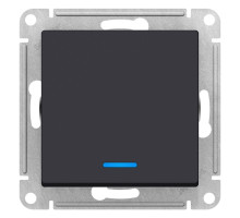 Выключатель 1-клавишный с подсветкой Schneider Electric AtlasDesign ATN001013 Карбон - ATN001013