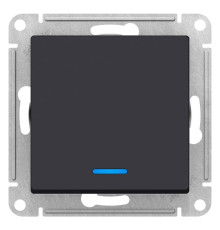 Выключатель 1-клавишный с подсветкой Schneider Electric AtlasDesign ATN001013 Карбон - ATN001013