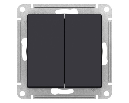 Выключатель 2-клавишный Schneider Electric AtlasDesign ATN001051 Карбон - ATN001051 Выключатель 2-клавишный Schneider Electric AtlasDesign ATN001051 Карбон - ATN001051