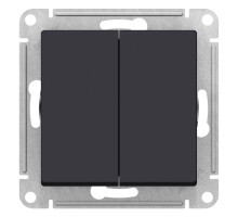 Выключатель 2-клавишный Schneider Electric AtlasDesign ATN001051 Карбон - ATN001051