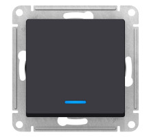Переключатель 1-клавишный с подсветкой Schneider Electric AtlasDesign ATN001063 Карбон - ATN001063