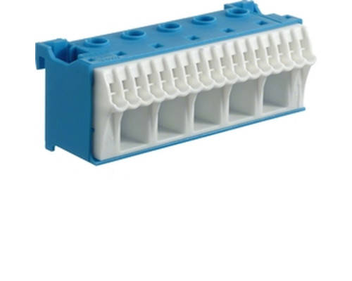 Клемма QuickConnect  (5x16мм2 + 17х4мм2), 90 mm, Синяя Hager