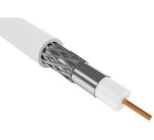 RG6 медный 75Ом FPE PVC белый (100м) GENERICA Кабель коаксиальный