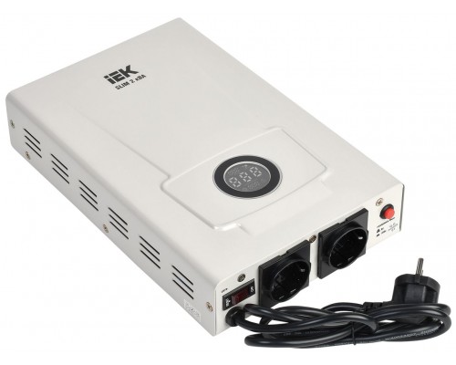 Стабилизатор напряжения однофазный настенный SLIM 2кВА IEK | арт.IVS22-1-002-09