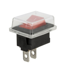 Клавишный переключатель YL-211-03 черный корпус красная клавиша (влагозащищенный) 2 положения 1з TDM