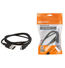 Дата-кабель, ДК 1, USB - micro USB, 1 м, черный, TDM | арт.SQ1810-0301